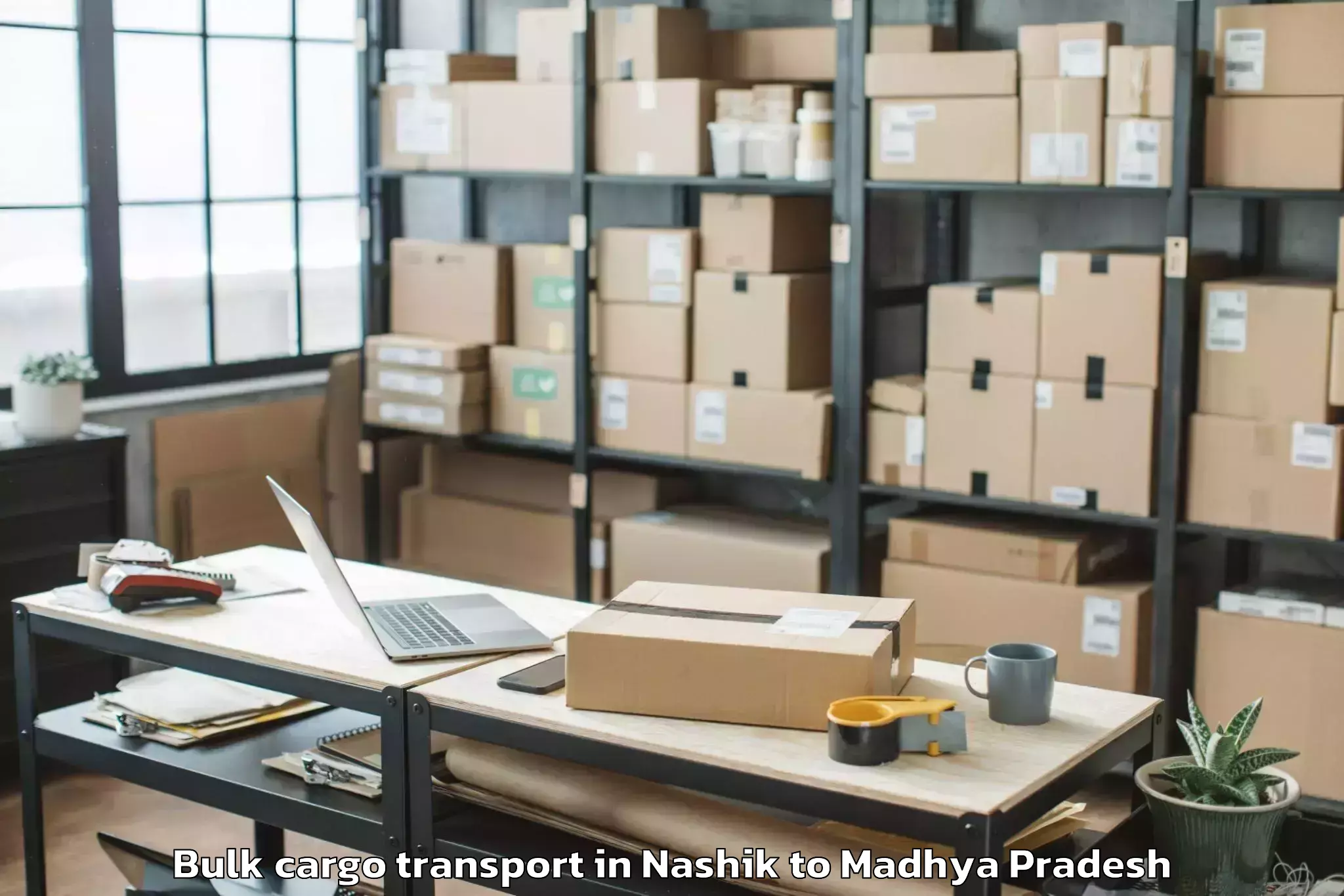 Get Nashik to Kailaras Bulk Cargo Transport